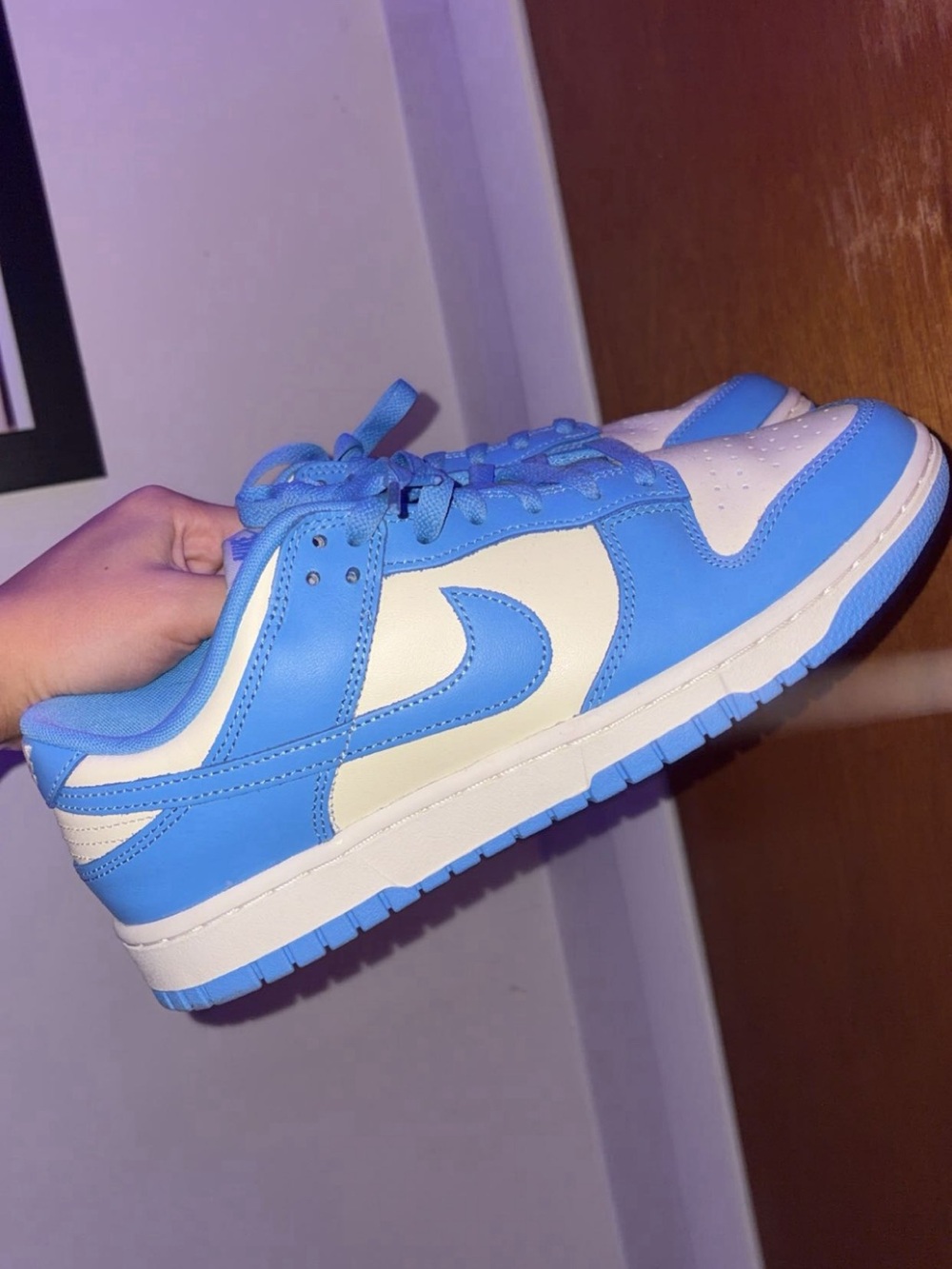 Nike Low-Top Sneakers in Blue and Cream